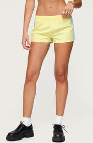 EDIKTED Nikki Low Rise Side Stripe Nylon Shorts