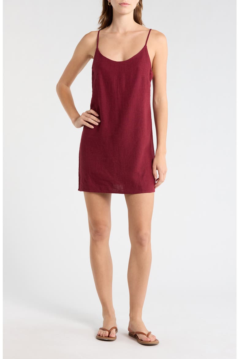 Summer Love Minidress, Main, color, RED DAHLIA