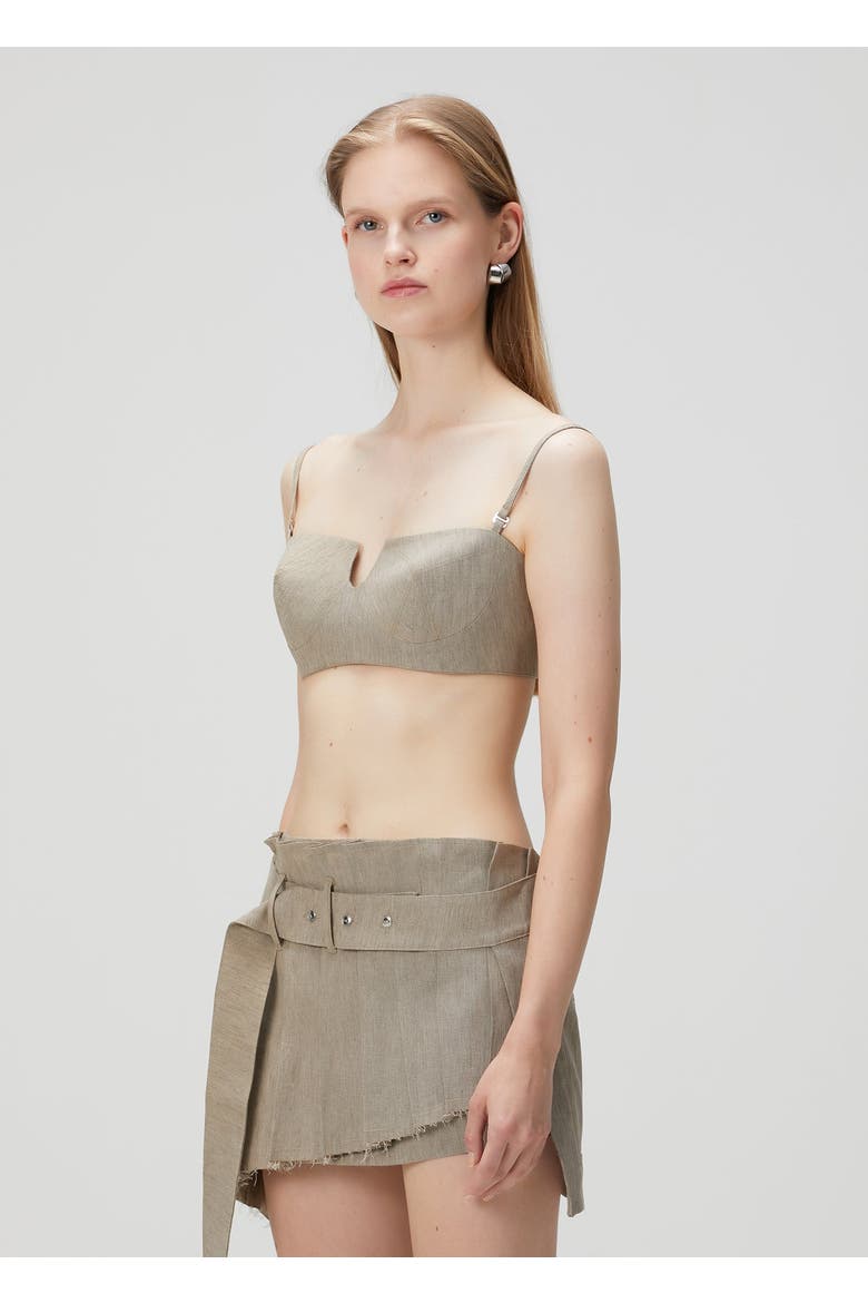 Linen Bra, Alternate, color, BEIGE