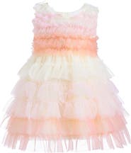 Tulleen Ruffle Layered Tulle Dress