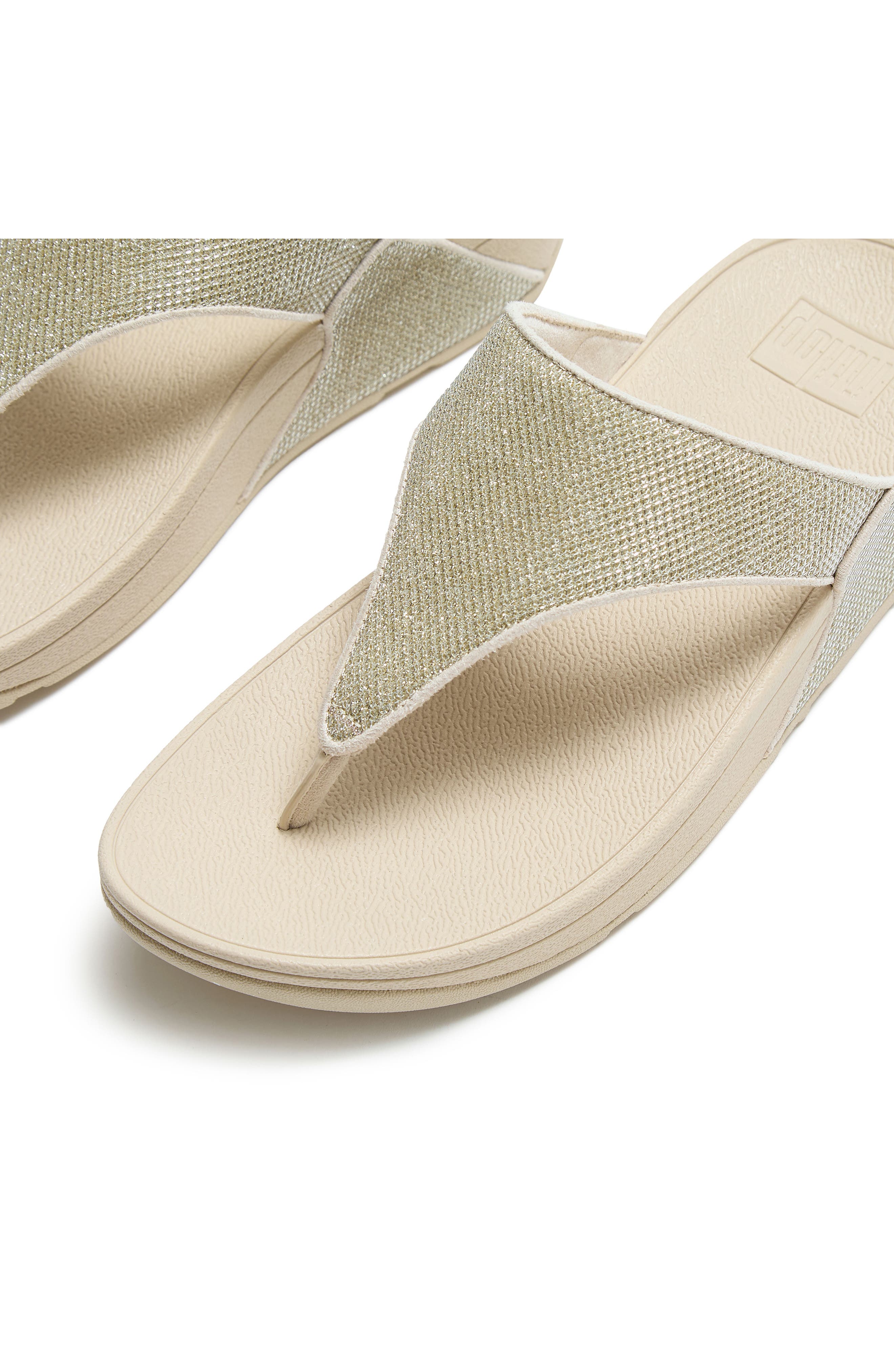 Lulu Shimmerglitz Toe Post Sandal, Alternate, color, PLATINO