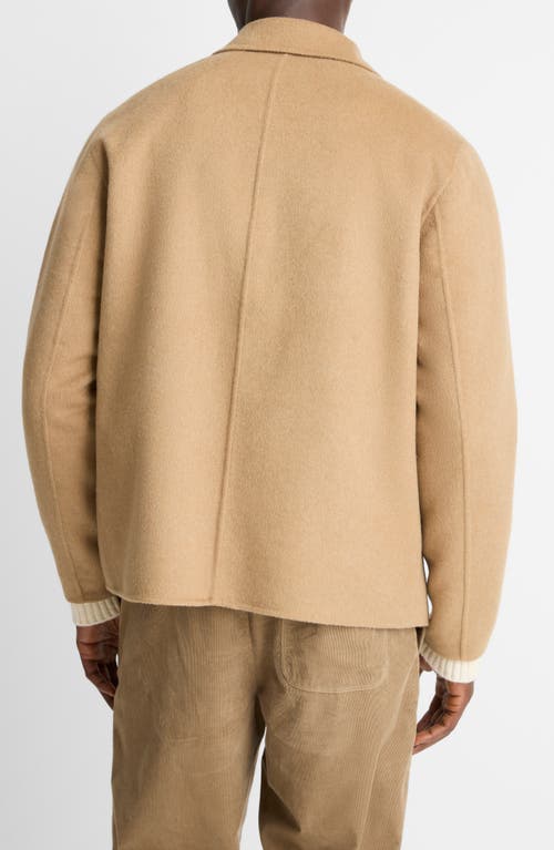 Vince Splittable Wool Blend Jacket In Brown