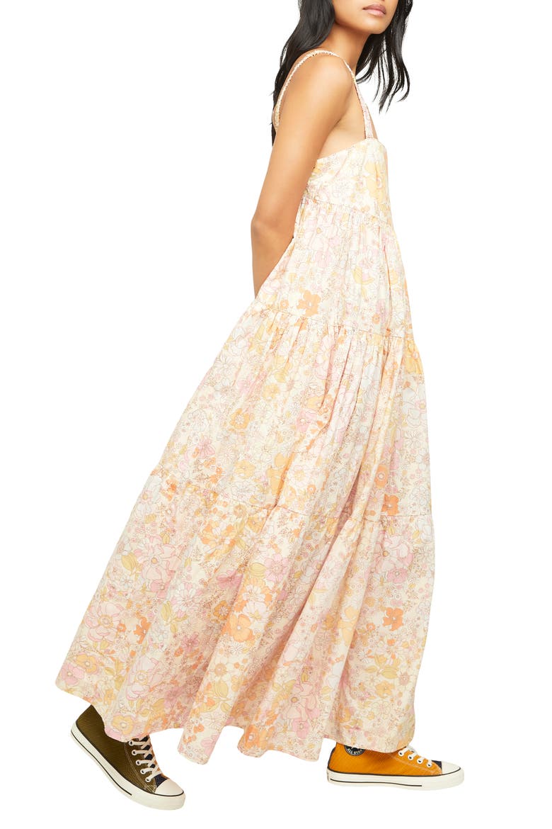 Floral Maxi Sundress, Alternate, color, LIGHT COMBO