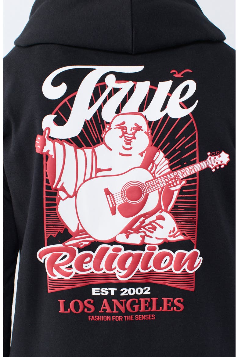 Cali Bay Full Zip Graphic Hoodie, Alternate, color, JET BLACK