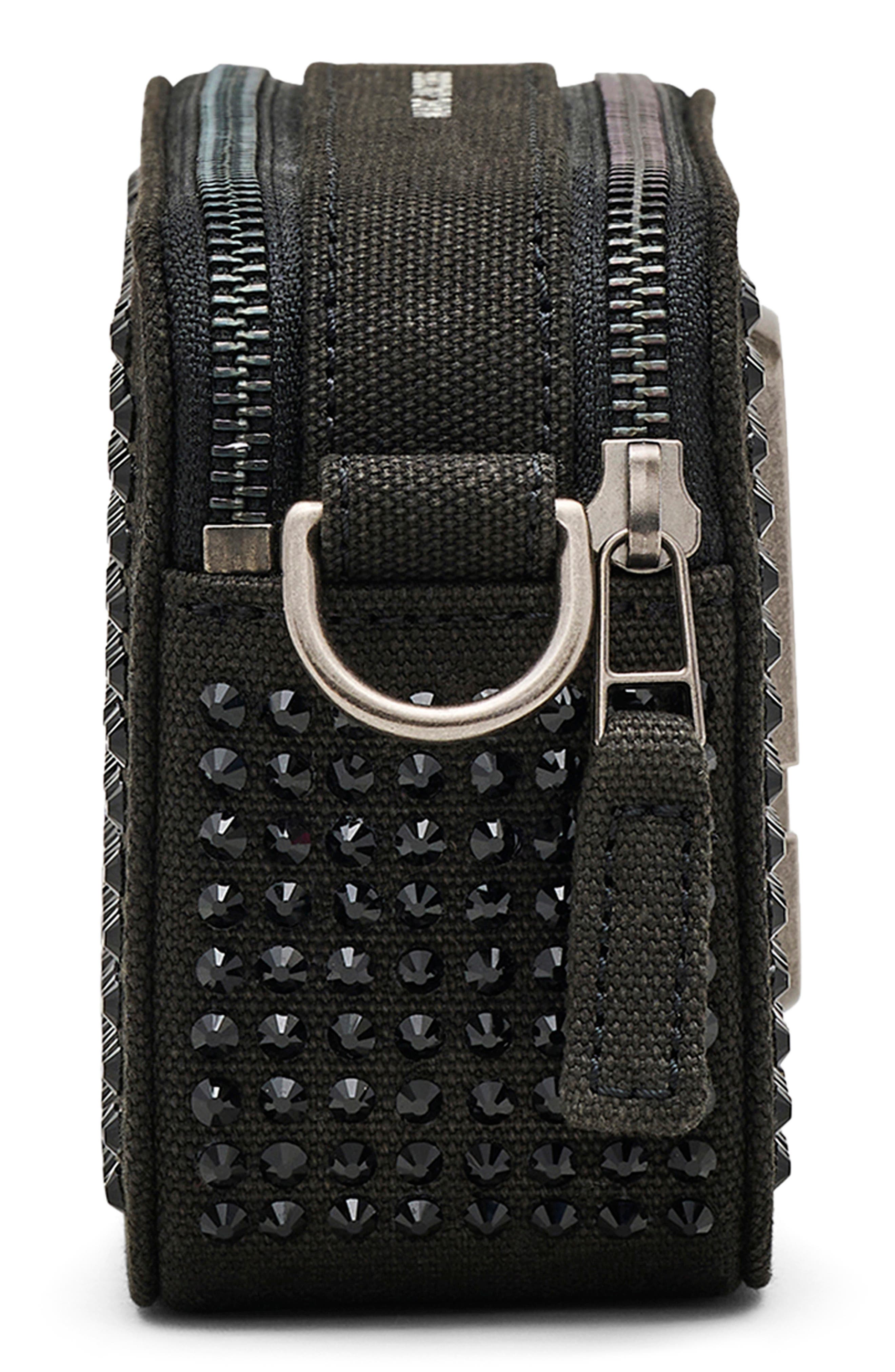 Marc Jacobs The Crystal Canvas Snapshot Bag, Alternate, color, 