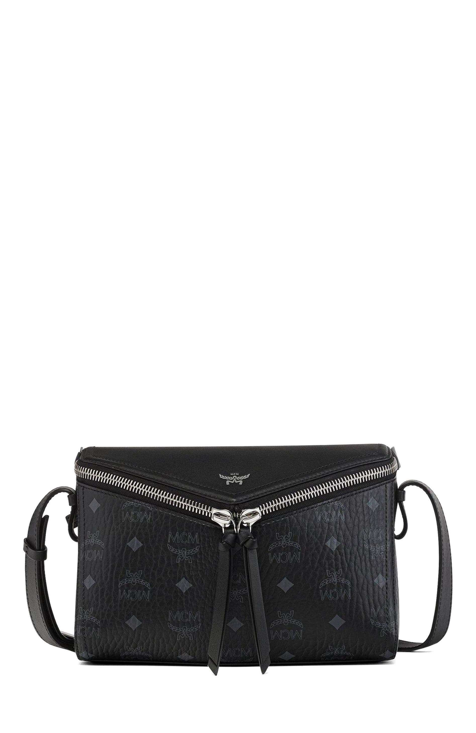 MCM Diamant 3D Shoulder Bag in Visetos Leather Mix, Main, color, 