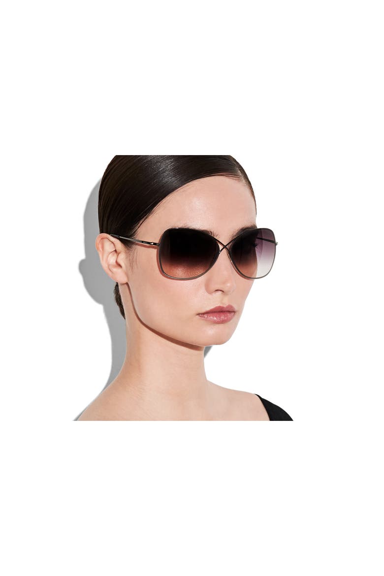 Colette 63mm Oversized Sunglasses, Alternate, color, SRGLD/BRN