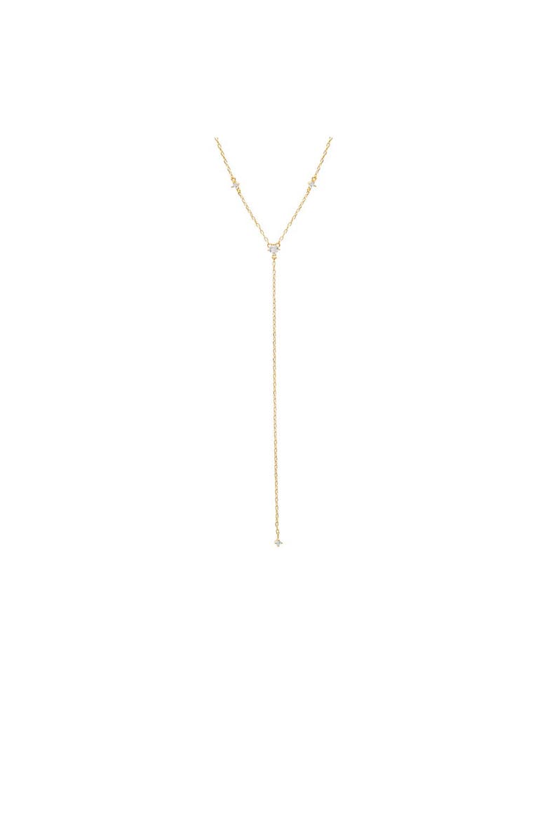 Cluster CZ Lariat Necklace, Main, color, Gold