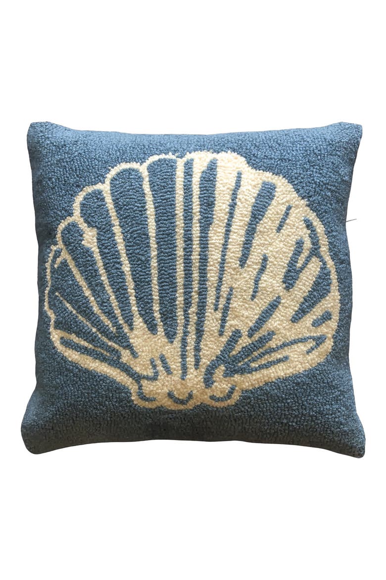 Shellington Accent Pillow, Main, color, MED BLUE/ WHITE