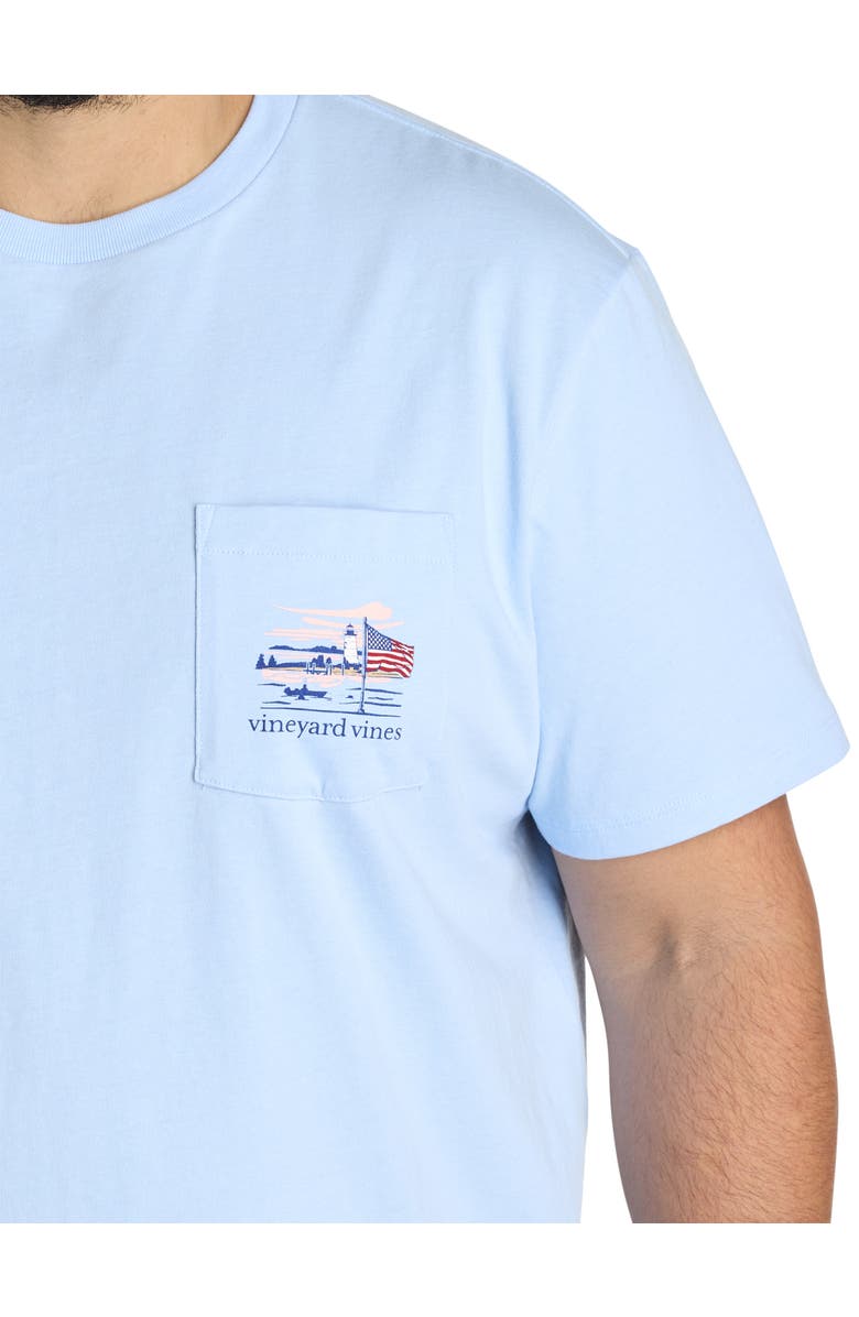 vineyard vines Big & Tall Lighthouse Wakes Graphic Tee, Alternate, color, Jake Blue
