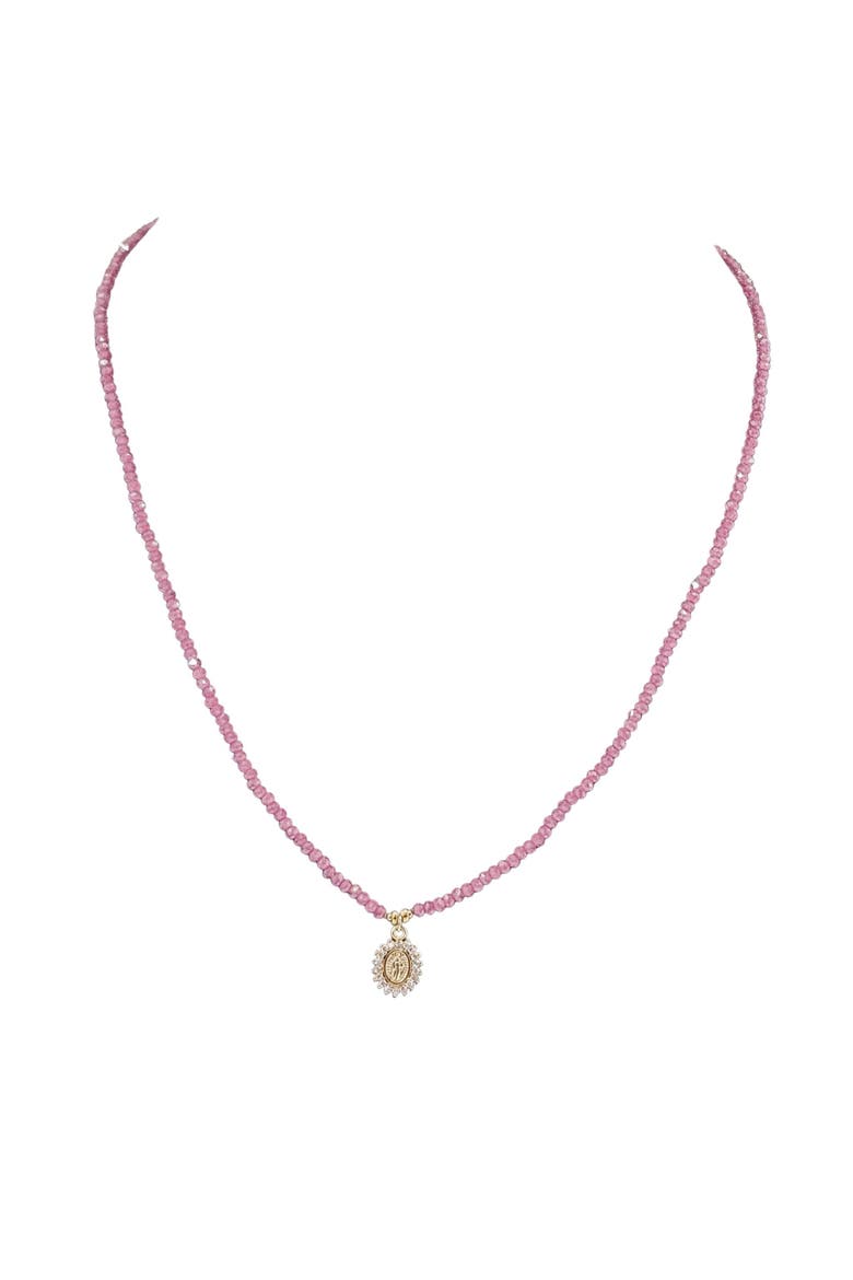 Ruby Mary Pendant Necklace, Alternate, color, pink