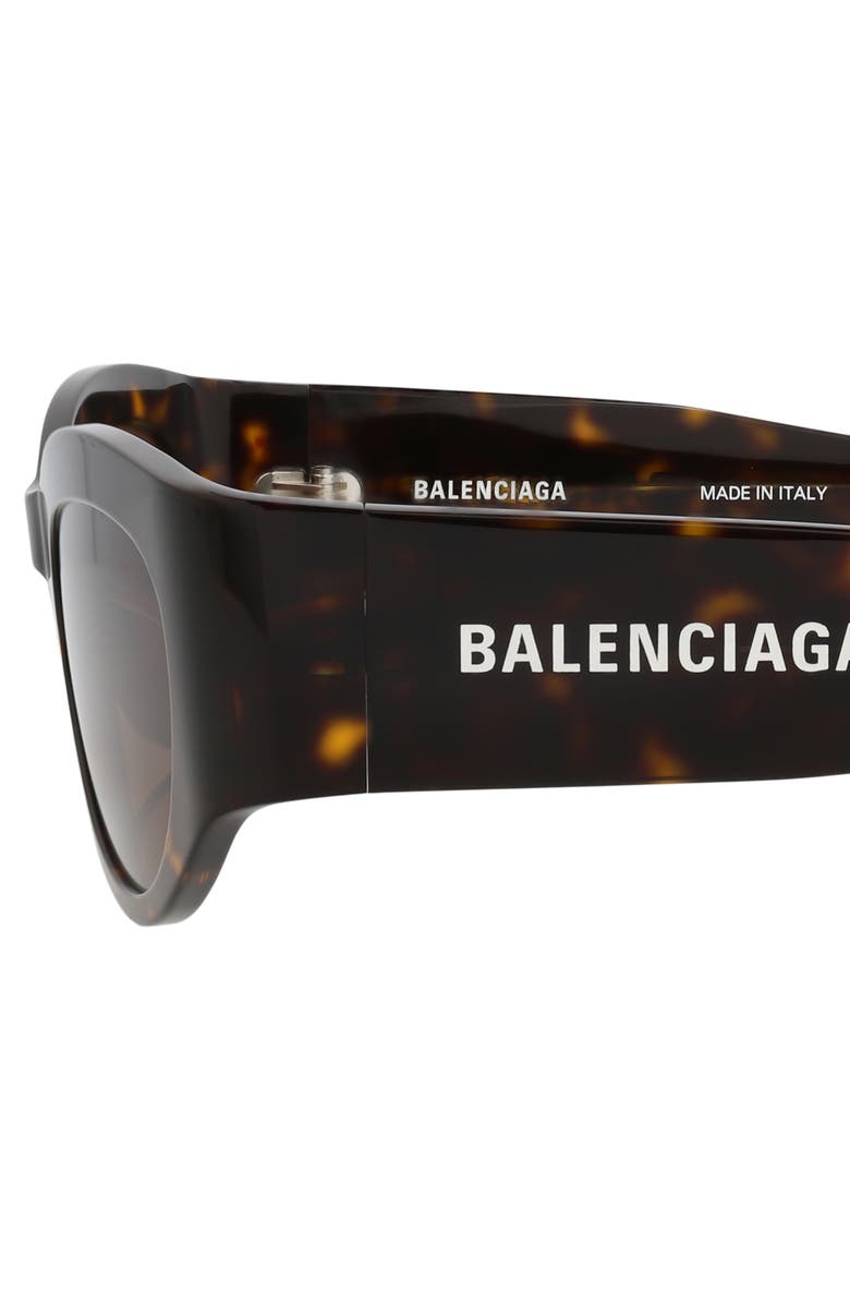 Balenciaga 54mm Cat Eye Sunglasses, Alternate, color, Havana Havana Brown