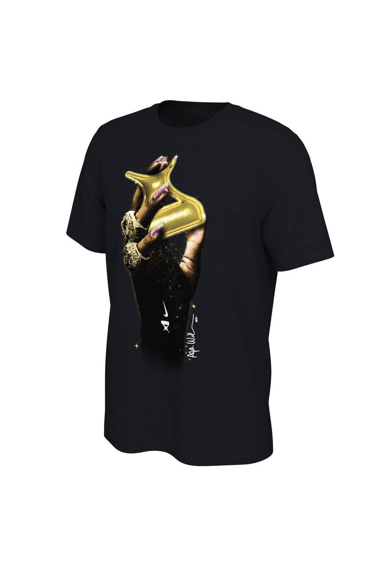 Unisex Nike A'ja Wilson Black Las Vegas Aces WNBA Summit Player T-Shirt, Alternate, color, Black