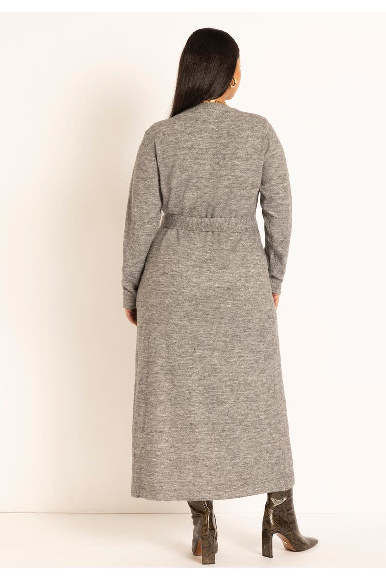 Sweater Wrap Dress, Alternate, color, MEDIUM HEATHER