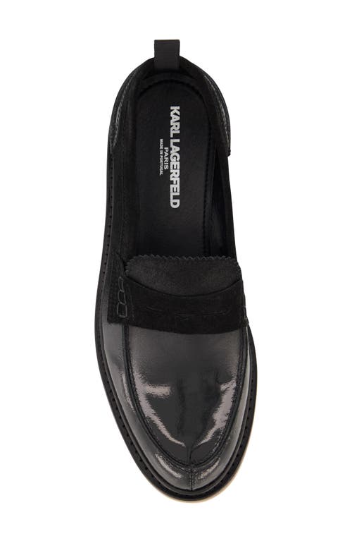 Karl Lagerfeld Paris White Label Penny Loafer In Black