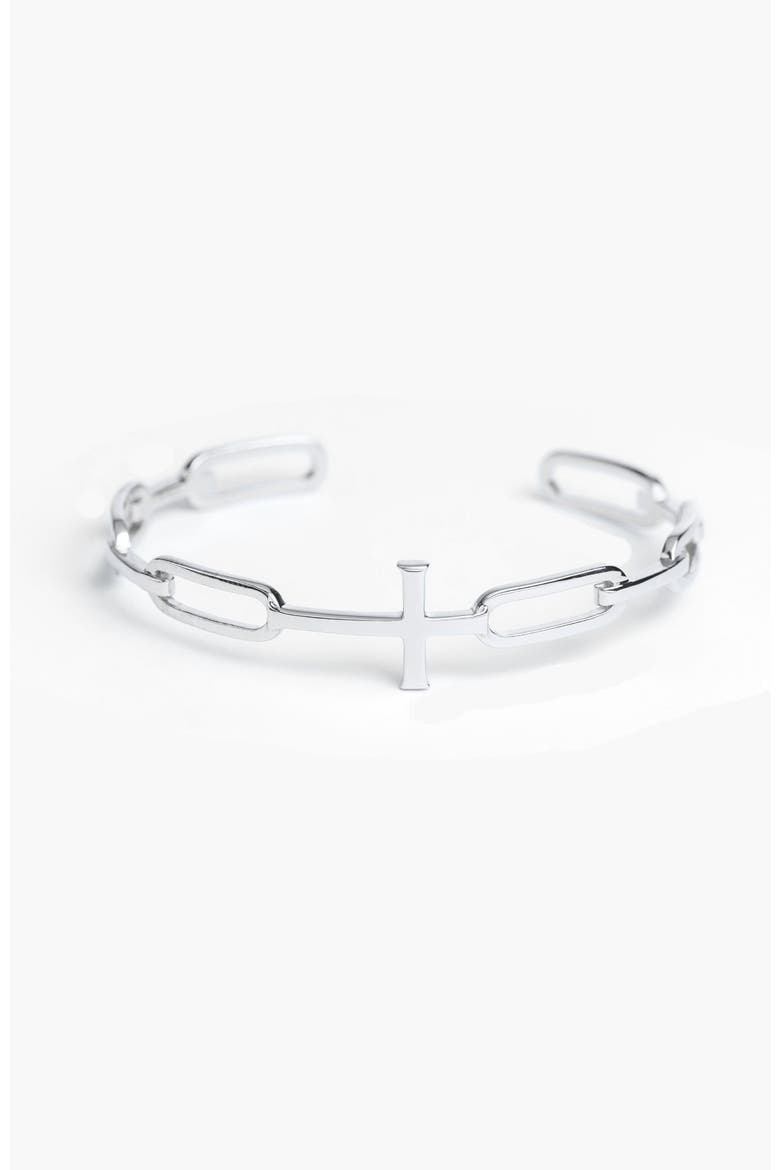 Chain Breaker Bangle, Alternate, color, Sterling Silver
