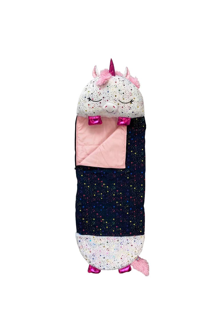 Pillow & Sleepy Sack Large Shimmer Unicorn 7+, Main, color, Multicolored