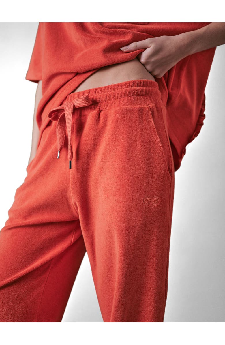 Cape Cove Sea Coral Slim Terry Pant, Alternate, color, Burnt Orange