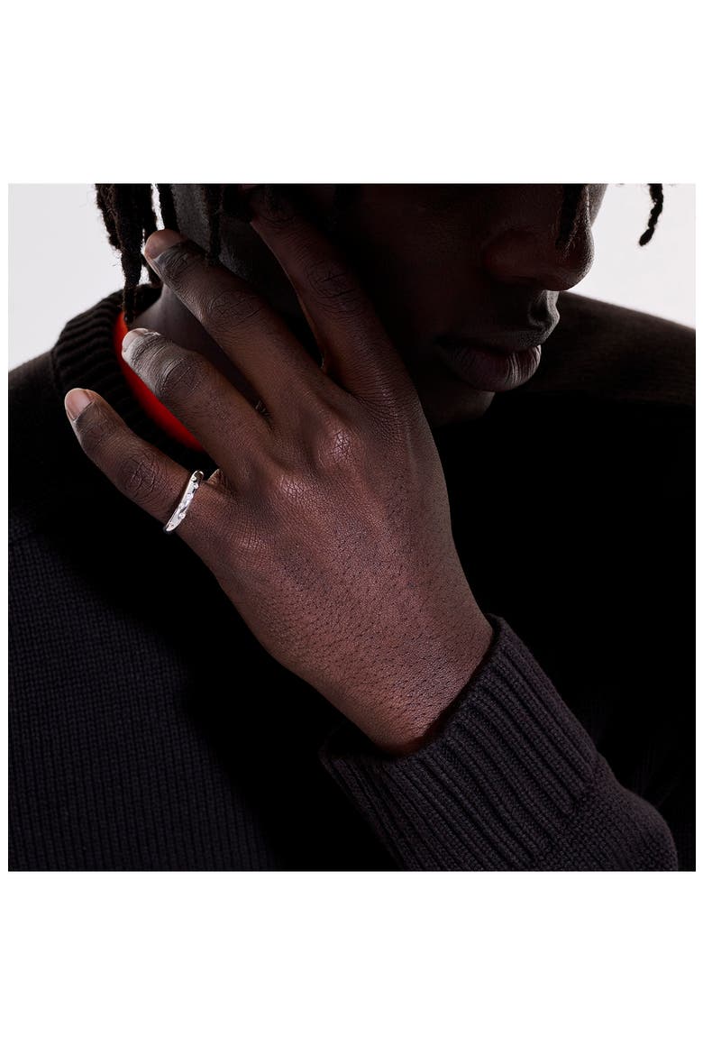Surf Ring, Diamonds, Slim, Alternate, color, SILVER
