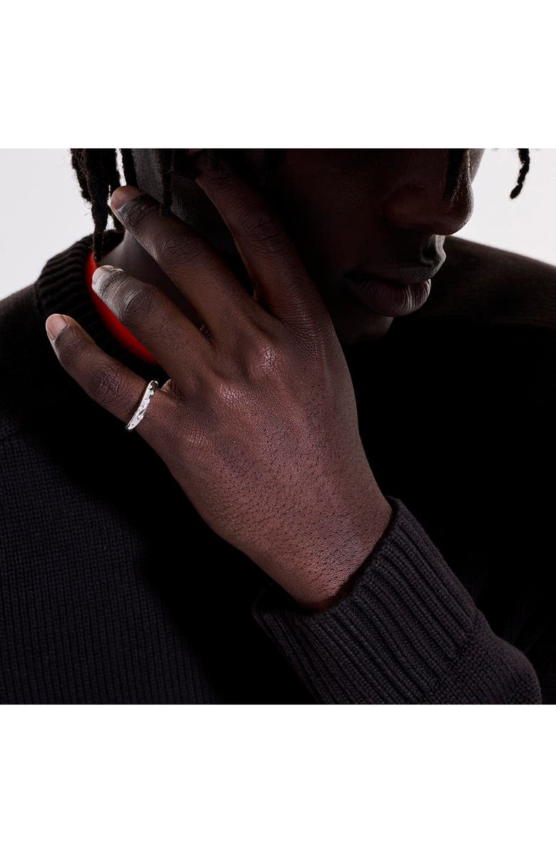 John Hardy Surf Ring, Diamonds, Slim, Alternate, color, Silver