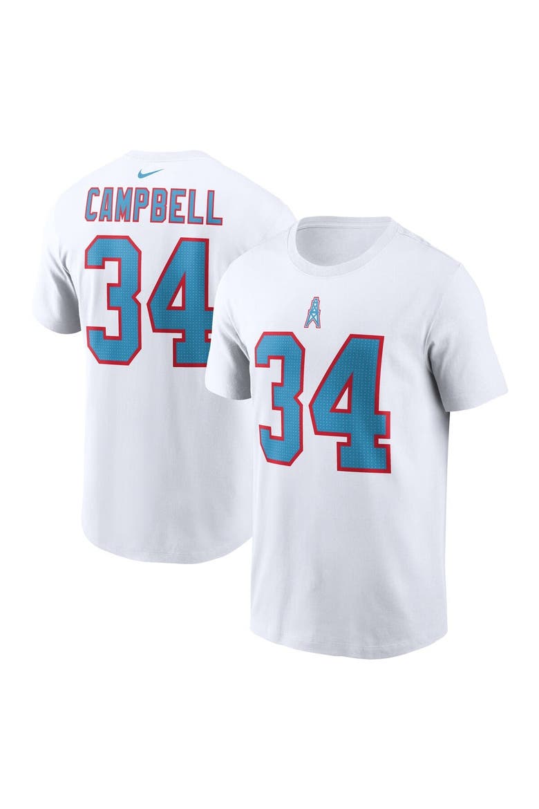 Men's Nike Earl Campbell White Houston Oilers Retired Player Name & Number T-Shirt, Main, color, White
