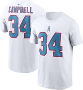Nike Men's Nike Earl Campbell White Houston Oilers Retired Player Name & Number T-Shirt