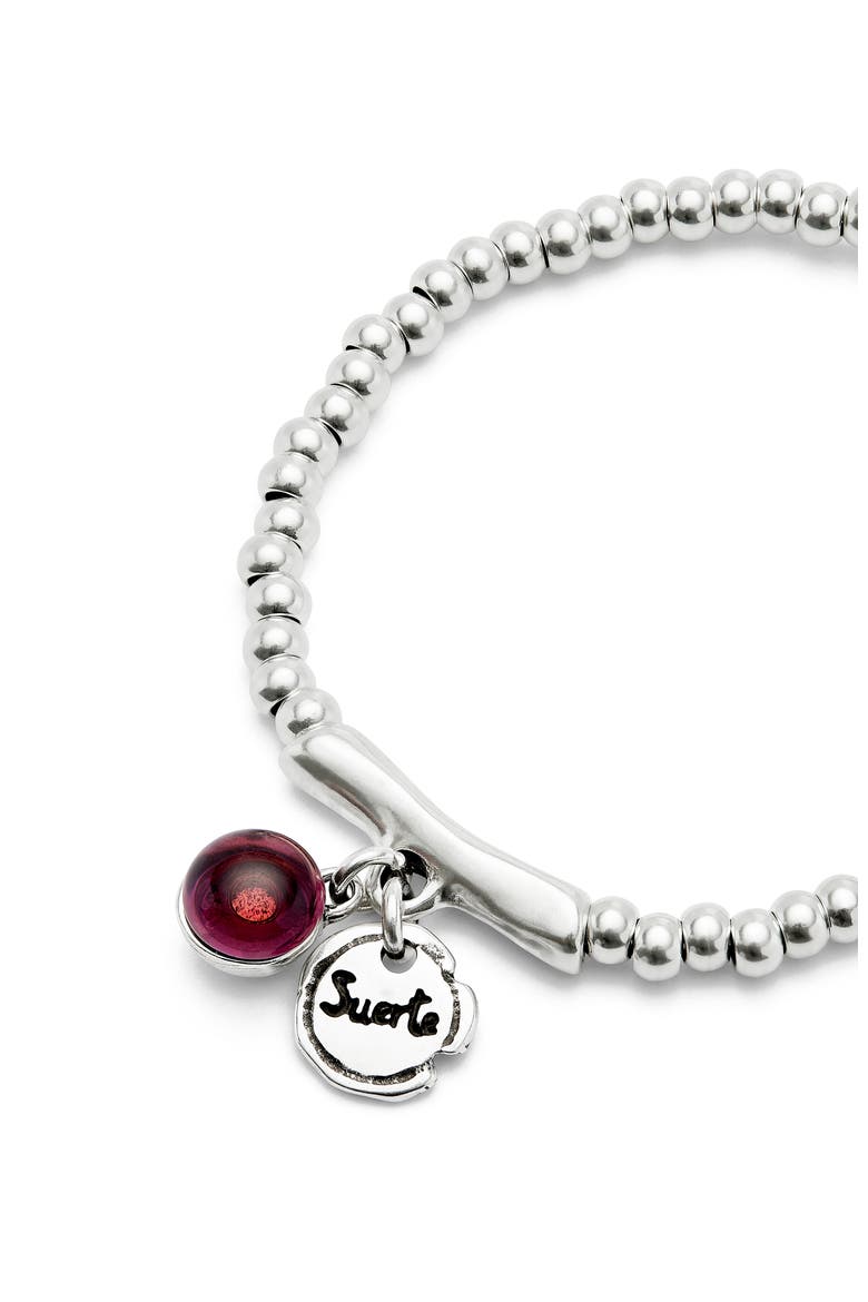 Bracelet with Purple Murano Glass, Alternate, color, Silver