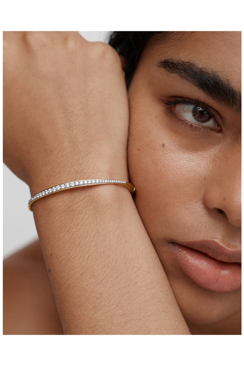 Riva Lab Grown Diamond Bangle, Alternate, color, 18K GOLD VERMEIL / LAB DIA