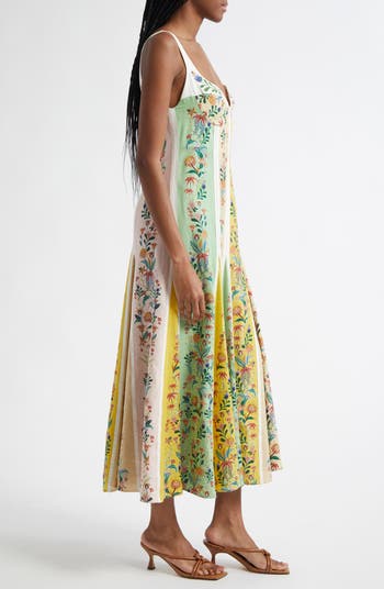 Delicate Floral Stripe Sundress