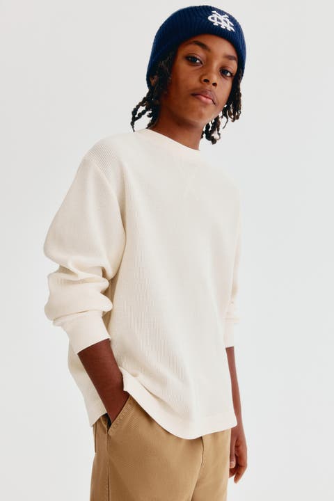 Waffled Long-sleeved T-shirt