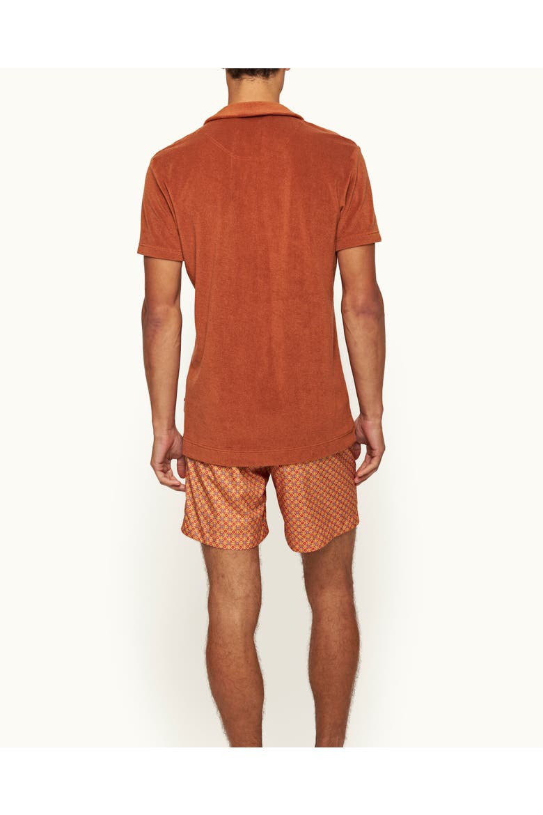 Terry Towelling Tailored Fit Towelling Polo Shirt, Alternate, color, Canela