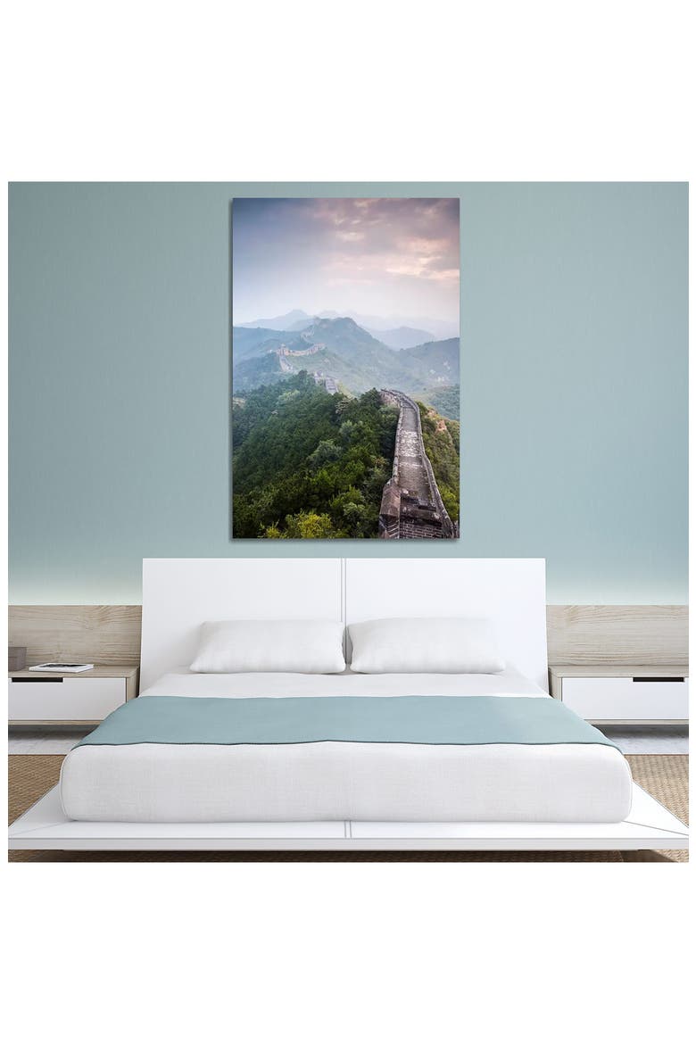 The Great Wall Of China by Matteo Colombo Canvas Wall Art, Alternate, color, GREEN FOREST WALL