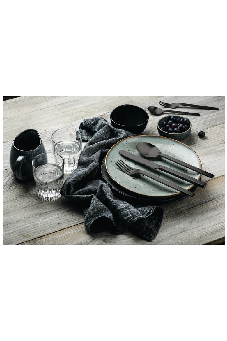 Stile Ice 5-Piece Place Setting, Alternate, color, BLACK