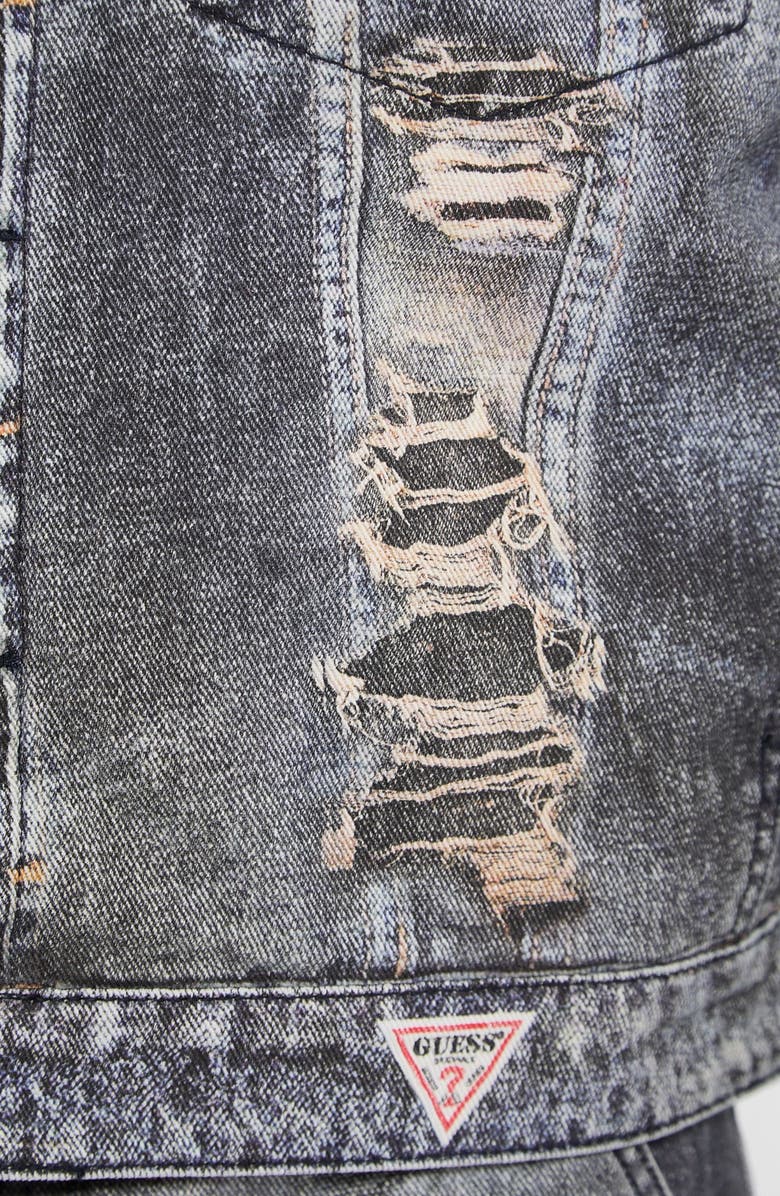 GUESS ORIGINALS Go Print Denim Trucker Jacket, Alternate, color, 