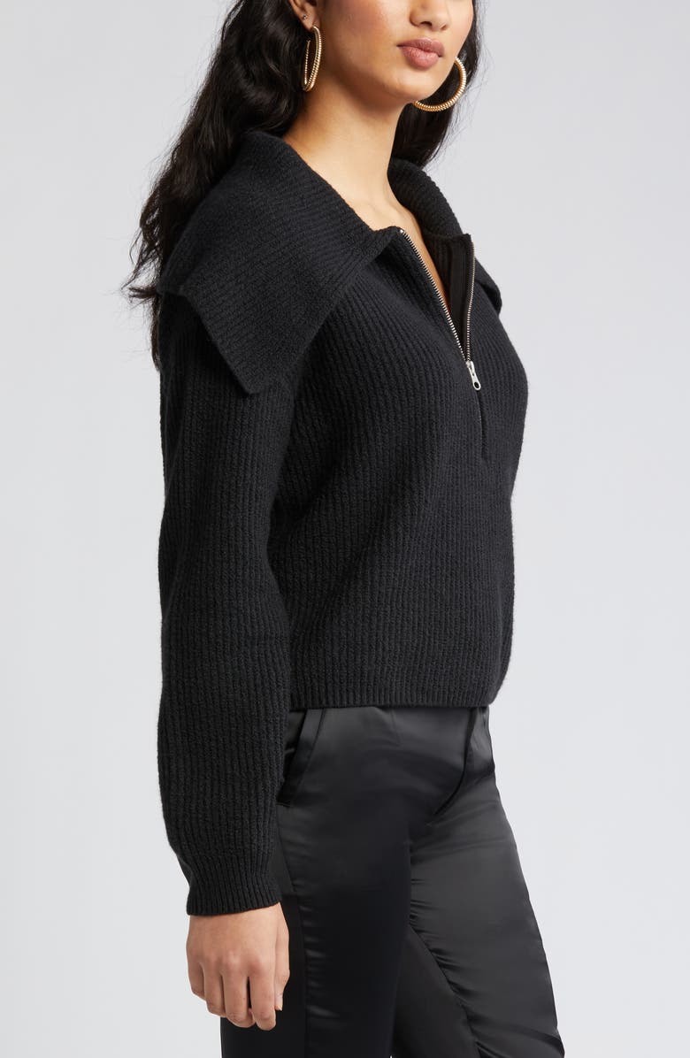 Open Edit Rib Half Zip Sweater, Alternate, color,