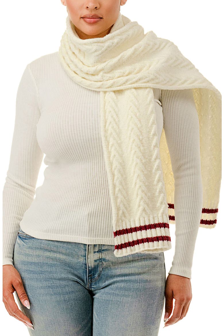 Varsity Scarf, Main, color, BURGUNDY