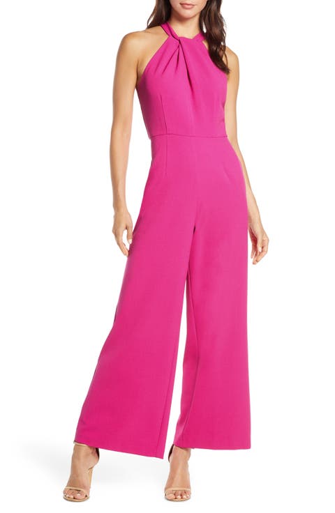 Halter Neck Wide Leg Jumpsuit
