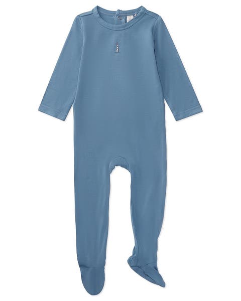 Solid Footie with Printed Lighthouse (Baby)