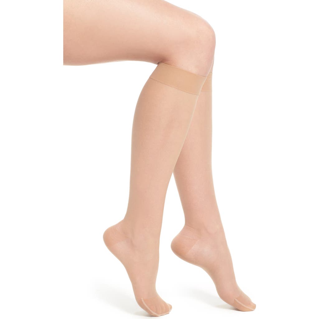 ITEM m6 Sheer Compression Knee High Socks in Ivory  product