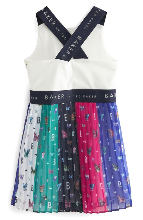 Baker By Ted Baker Kids' 3d Butterfly Fit & Flare Dress In White