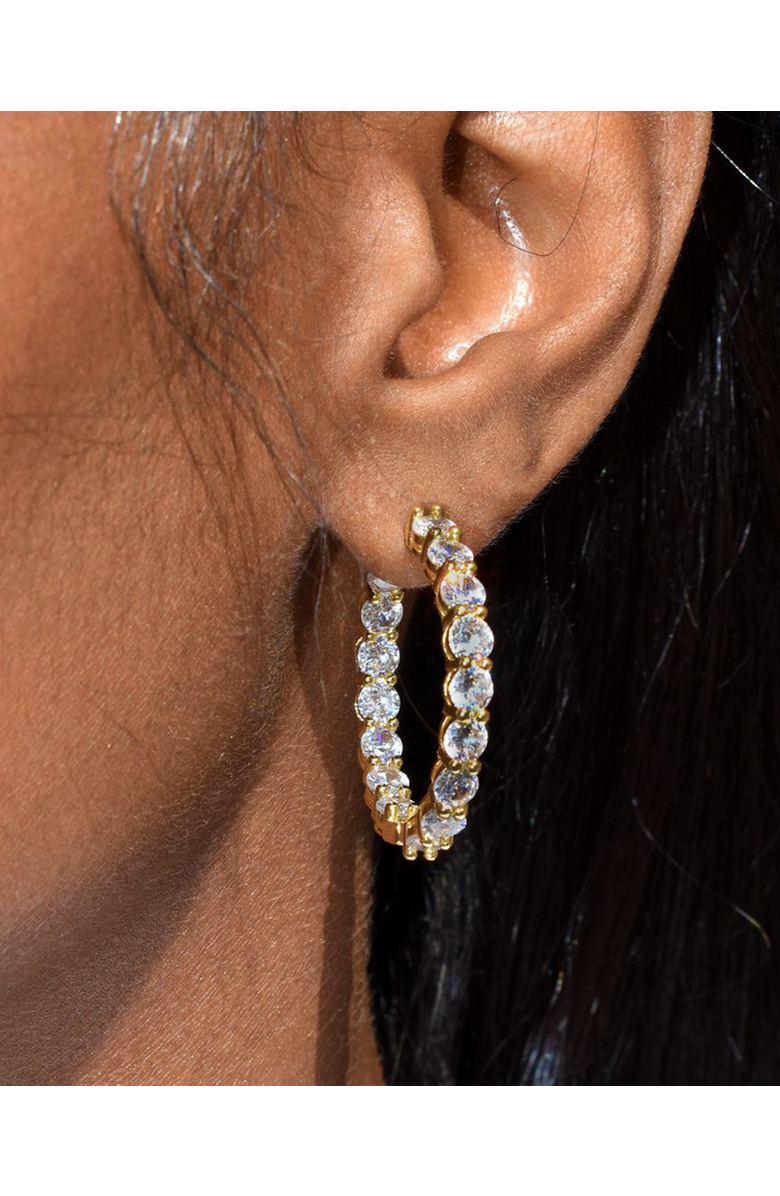 BEN ONI Inside Out CZ Hoop Earrings, Alternate, color, 