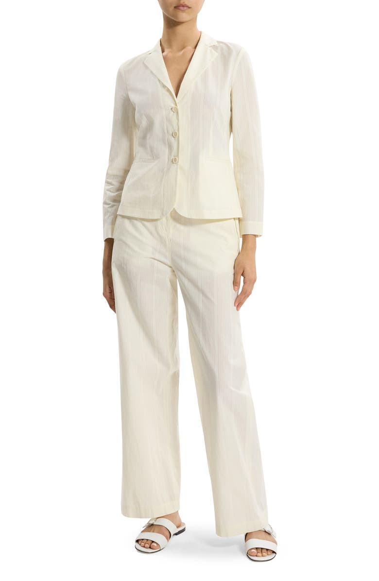 Theory Shrunken Organic Cotton Blazer, Alternate, color, 