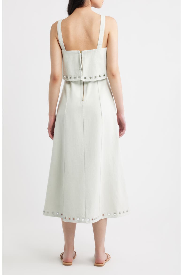 Kinsale Embroidered Eyelet Midi Dress, Alternate, color, SKYWRITING