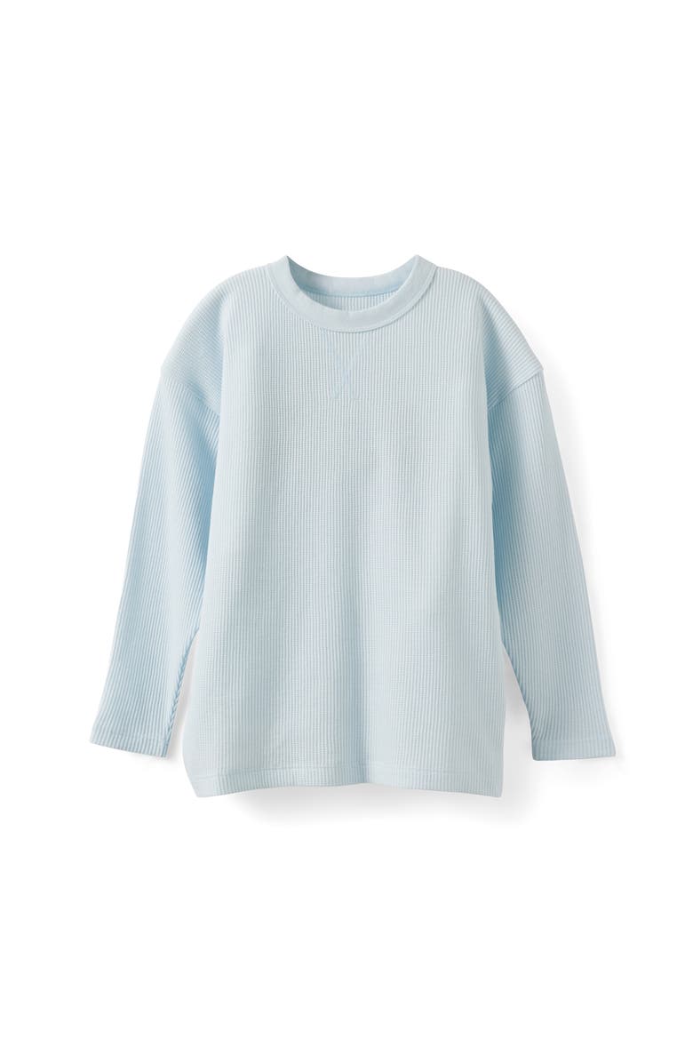 Kid's Waffle Long Sleeve Tee, Main, color, Whisper Blue
