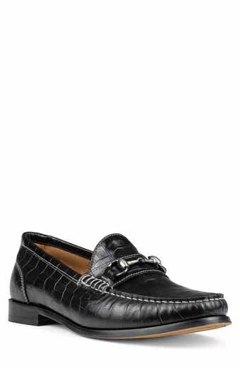 Donald Pliner Croc Embossed Bit Loafer