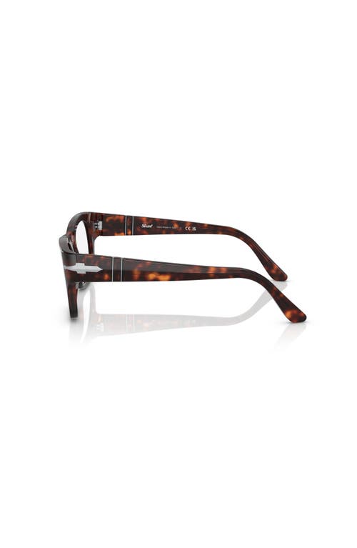 Persol 52mm Rectangle Optical Glasses In Black