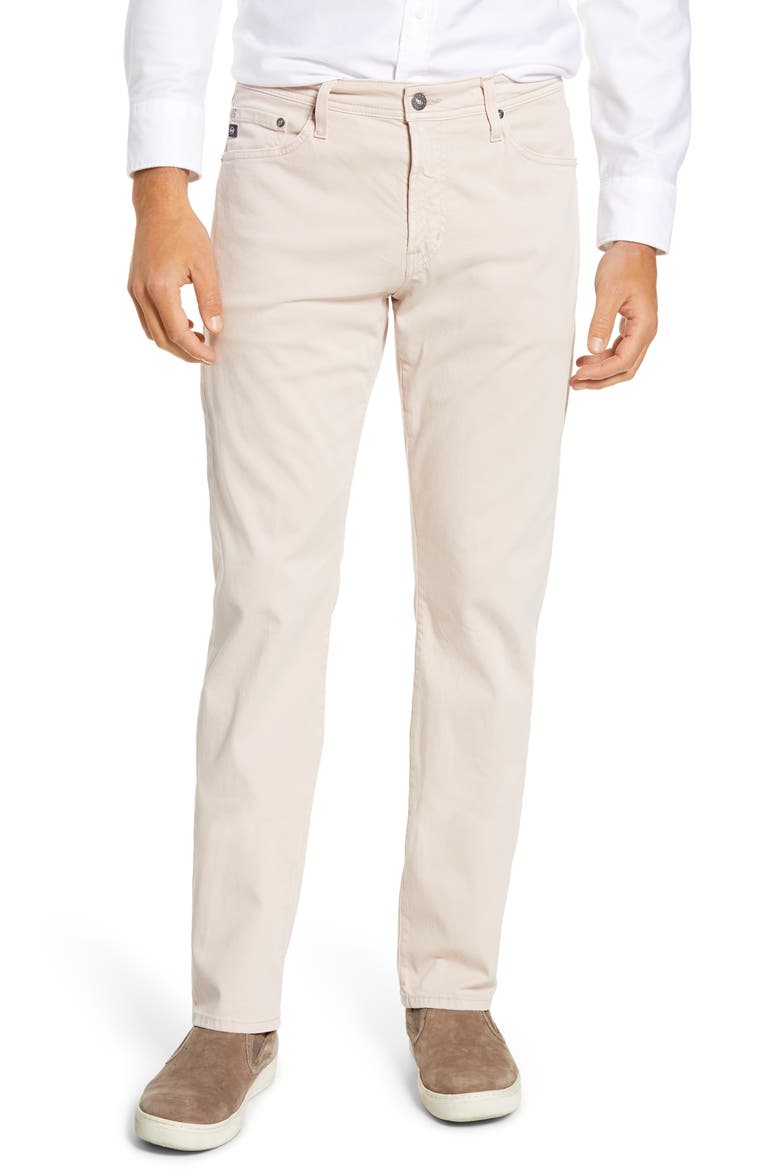 Everett Stretch Sateen Slim Straight Pants, Main, color, SULFUR PEAKED PINK