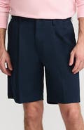 Lands' End Comfort Waist Pleated 9" No Iron Chino Shorts