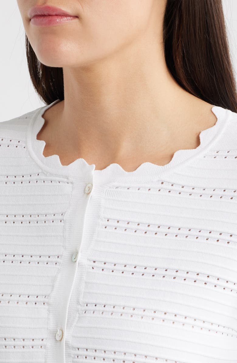 Elie Tahari The Alessandra Pointelle Cardigan, Alternate, color, 