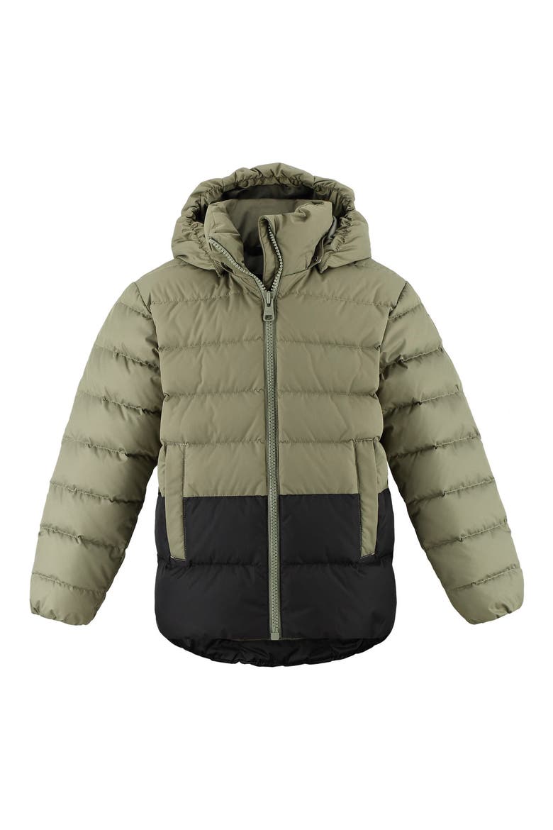 Kids' Amund Down Water Repellent Hooded Jacket, Alternate, color, GREYISH GREEN